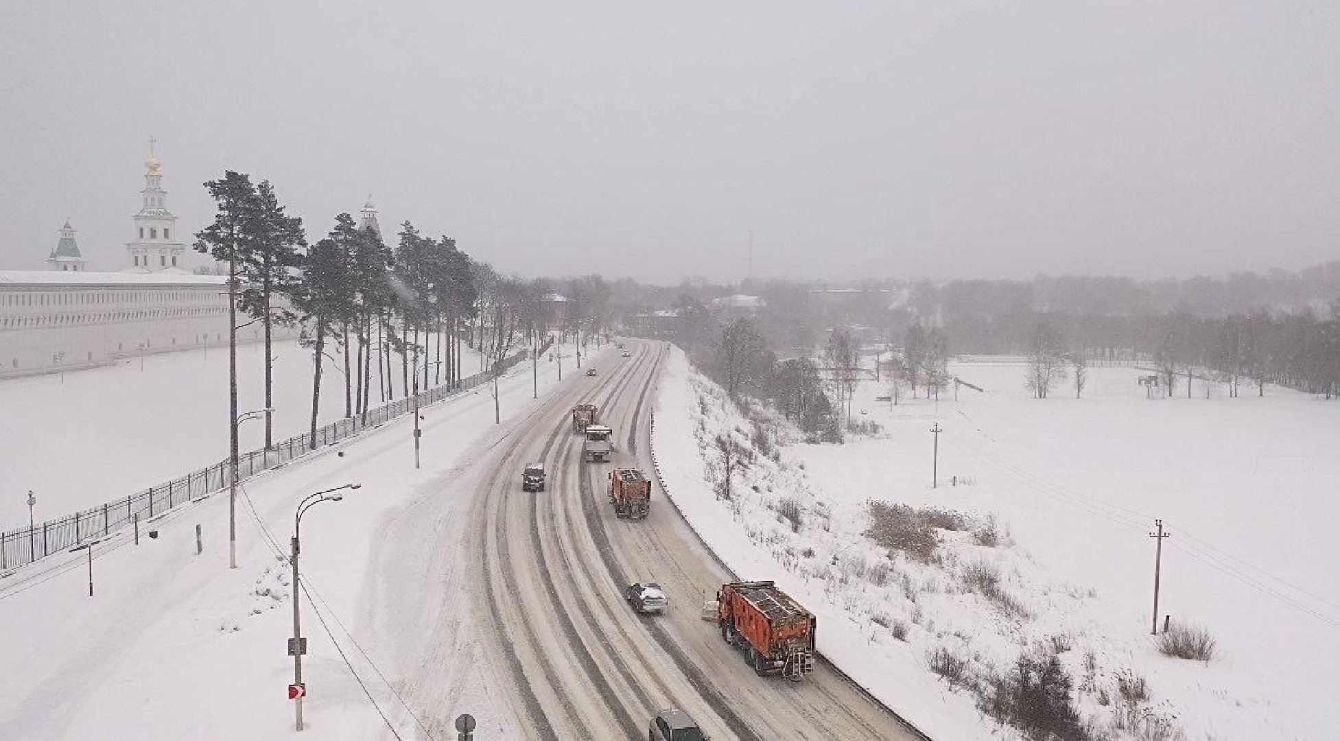 Снегопад не вызвал пробок на дорогах Подмосковья