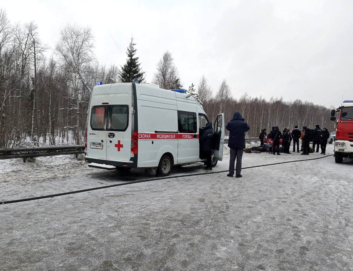 Авария с автобусом в Пермском крае с детьми