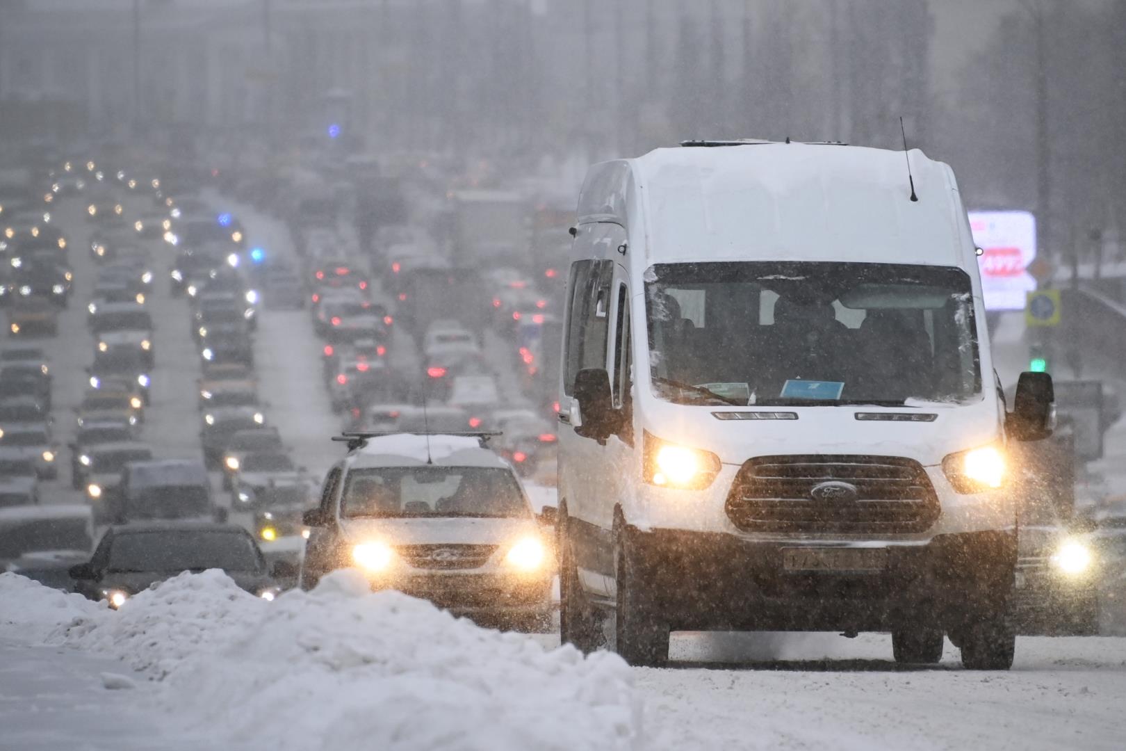 дороги в москве зимой